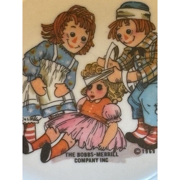 Oneida Delux Vintage Raggedy Ann & Andy Dish 1969 #3258 - Picture 3 of 4